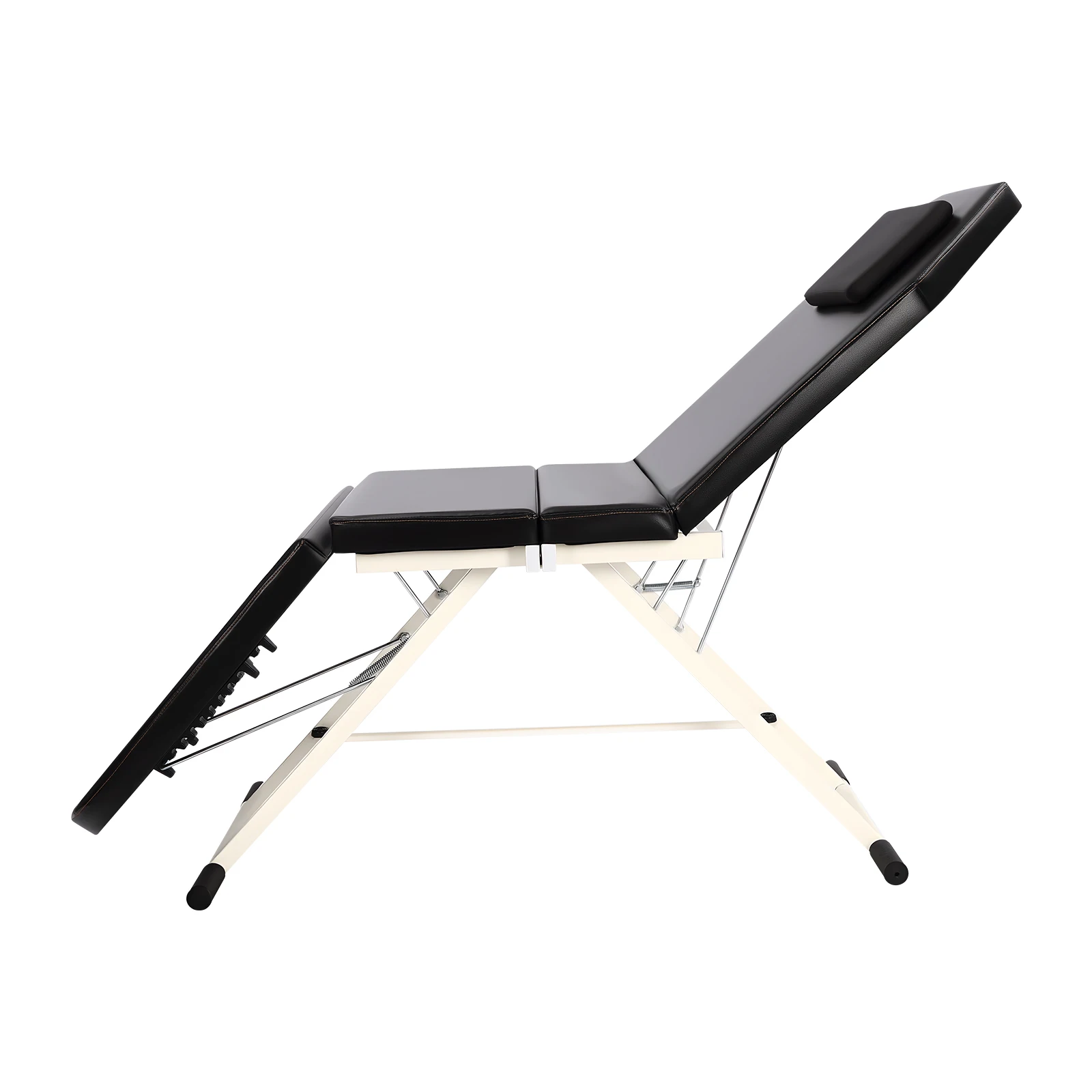 Tragbarer Klappbarer Spa-Stuhl Schwarz 3-fach Faltbare Massageliege Tragfähigkeit 200-250kg PU Für Krankenhäuser, Schönheitssalons, Spa – Detail 11