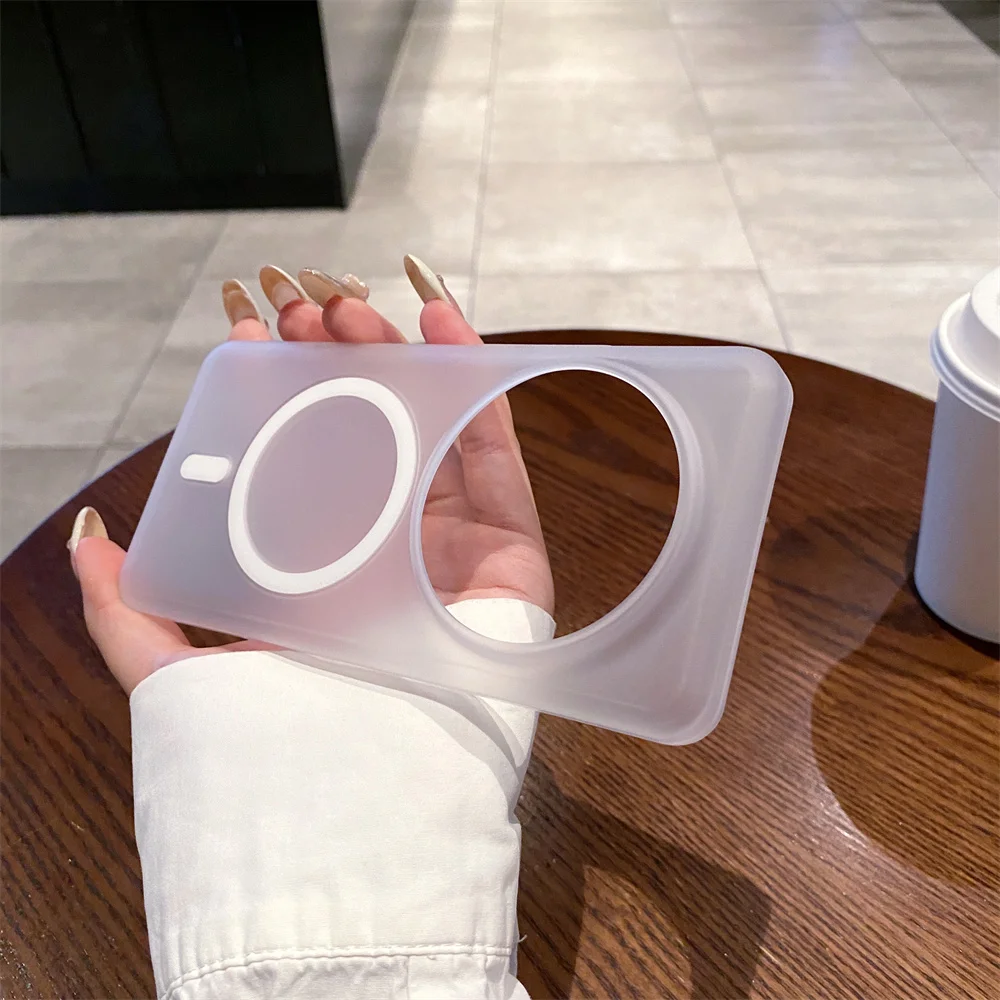 MagSafe-Compatible Clear Hard Acrylic Wireless Charging Phone Case