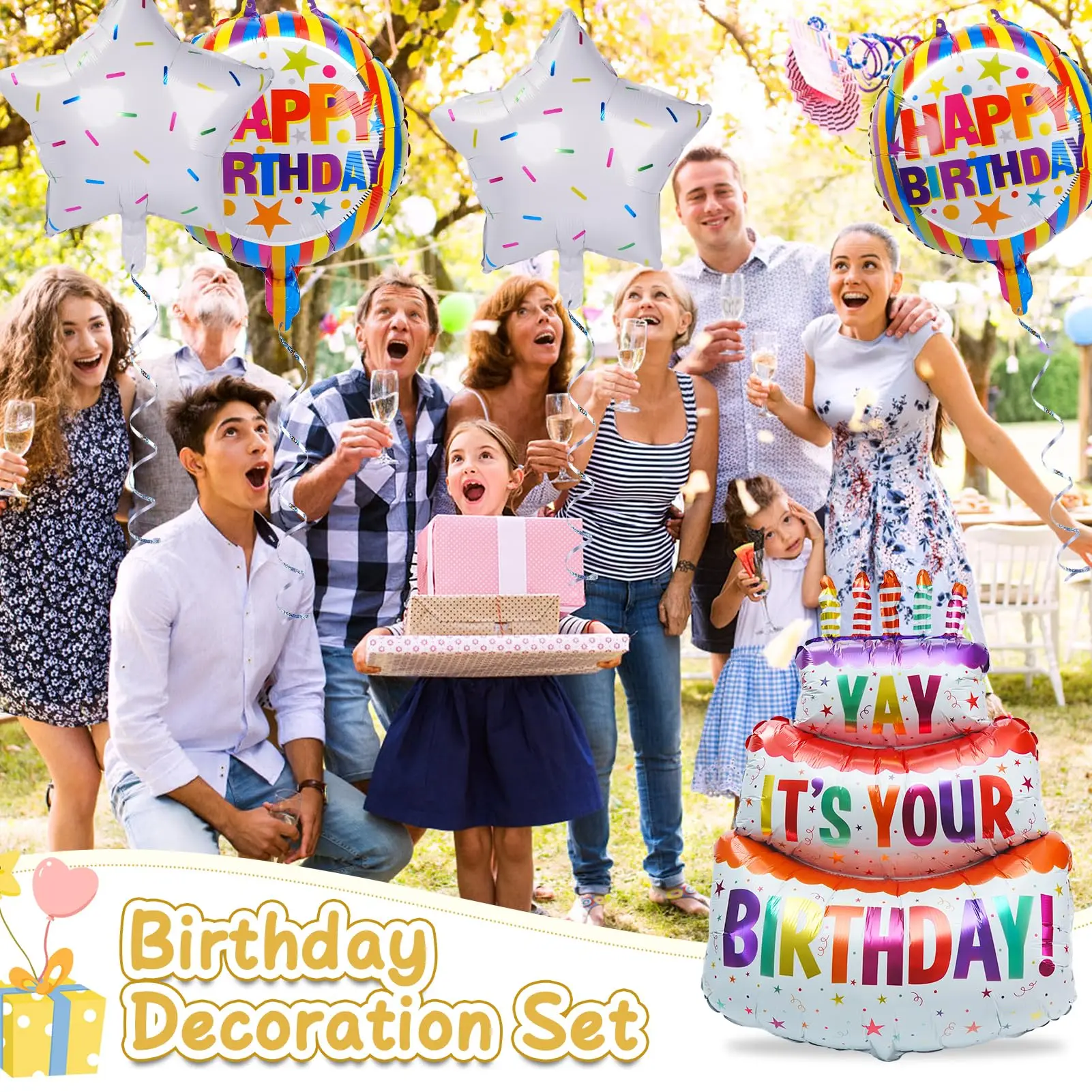 5PCS 29,5 Zoll Happy Birthday Luftballons Set Aluminiumfolie Luftballons Geburtstag Party Dekoration Lieferungen – Detail 4