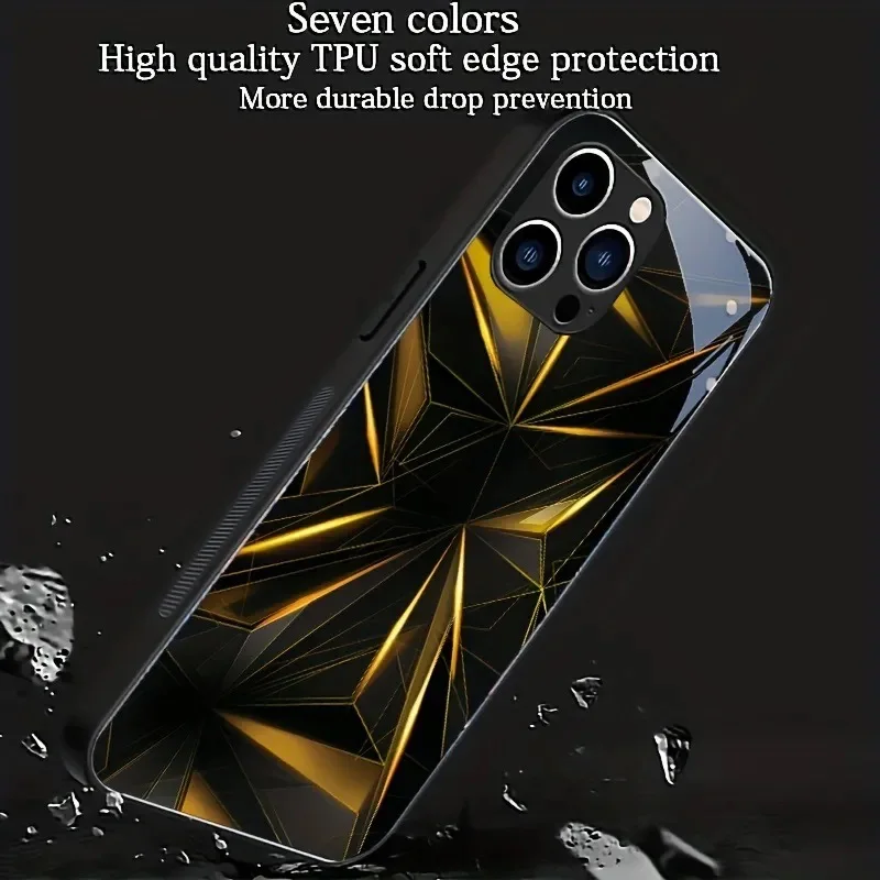Luxury Geometry LED Light Glow Phone Case with Luminous Circuit Design