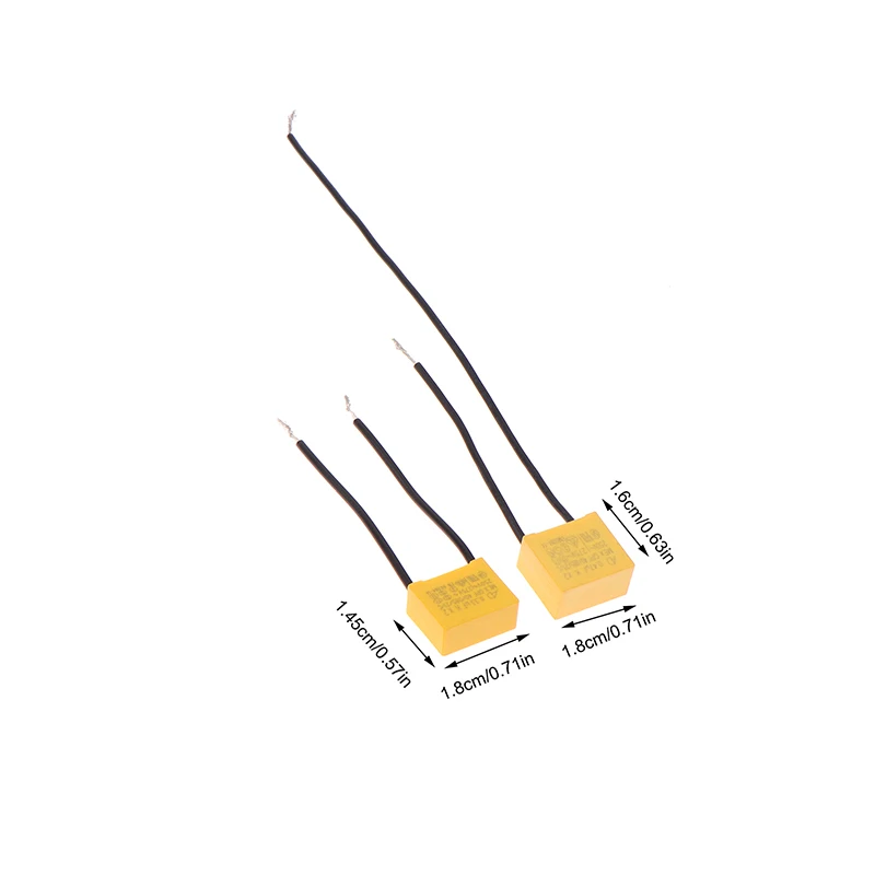 5Pcs AD K X2 Safety Capacitance Tape Line 0.15uF 0.22uF 0.33uF 0.47uF 250V-275V Housing Flexible Wire Capacitor For Touch Switch