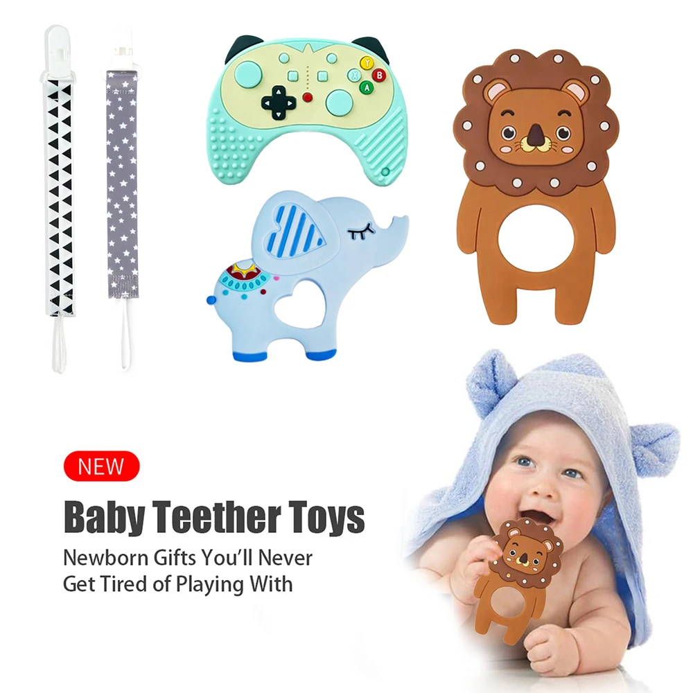 Newborn teething toys safe and easy to hold BPA-free silicone teether 360&deg; baby teether toys for babies 6 months and above teething toys silicone teething toys