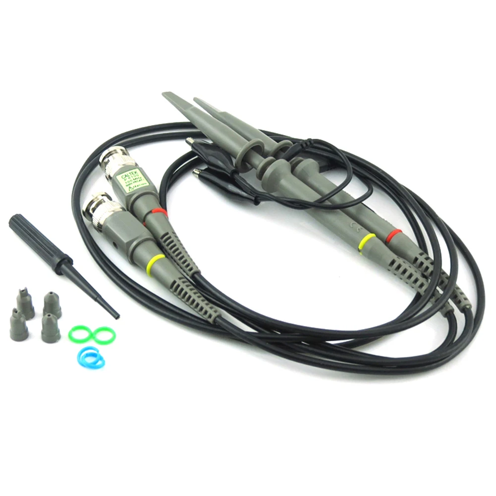 BNC Oscilloscope Probe Kit 2pcs P6100 100MHz 1X 10X Precision Scope Clip Probes oscilloscope probe,oscilloscope probe kit