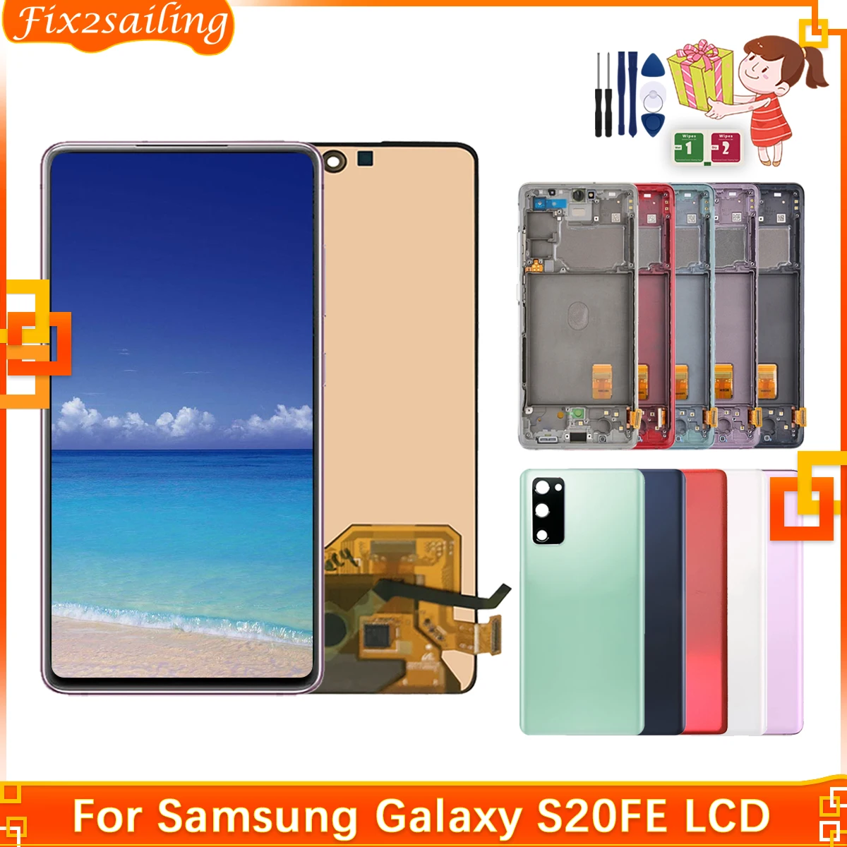 Écran Tactile Lcd Super Amole, Pour Samsung Galaxy S20 Fe 5g G781b G780 S20  Fan Edition S20 Lite - Écrans Lcd Téléphone Portable - AliExpress