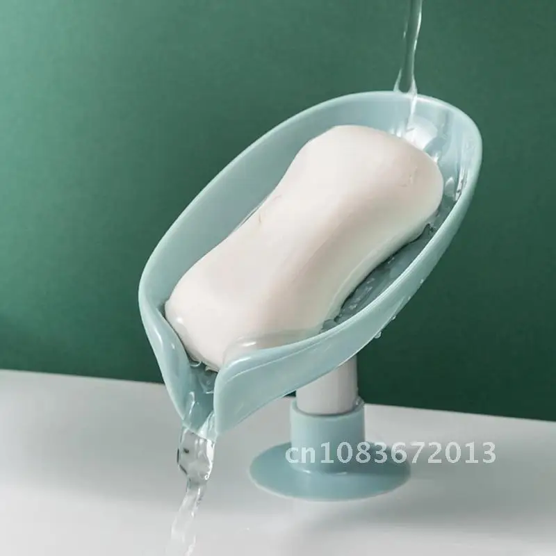 

Leaf Shape Soap Box Drain Soap Holder Box Bathroom Shower Soap Holder Sponge Storage Plate Tray Bathroom Supplies Bathroom Gadge