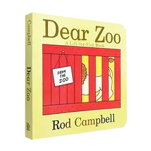 

Dear Zoo Cardboard Book Toddler English Picture Book 0-3 Years Old Children's Baby Organs Flip Book