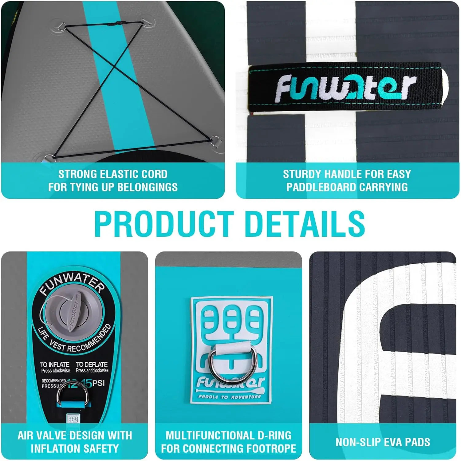 Stand Up Paddle Board Ultra-Light Inflatable with SUP Accessories for Adults & Youth of All Skill Levels