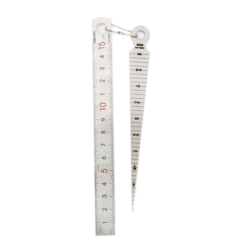 1-15mm Set Wedge Feeler Gauge Clearance Ruler Probe Taper Gauge Gap Measurement Tools Steel Ruler Wedge Valve Thickness feeler gauge taper gauge