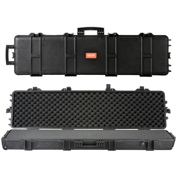 VEVOR Rifle Hard Case Portable Long Gun Storage Hard Suitcase W/ 2 Casters Shockproof & Waterproof Airsoft Rifle Protective Case 1