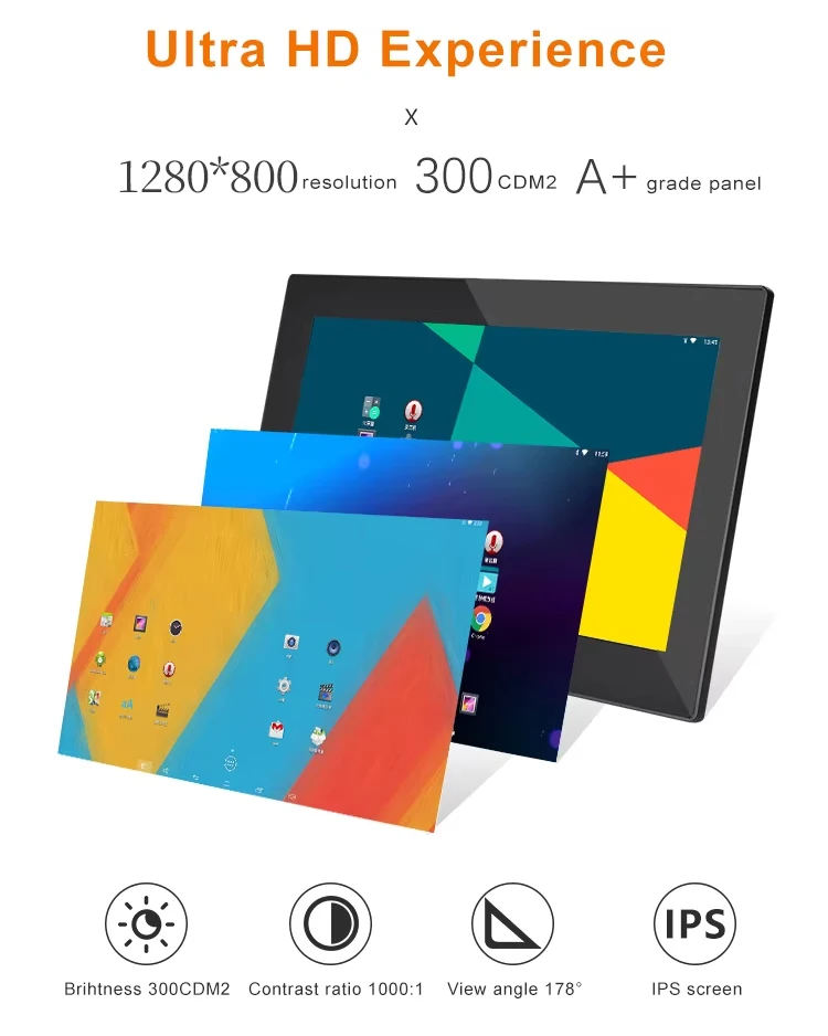 Desktop&Wall Mount 10.1 inch 8-core Android 14 POE Tablet PC Touch Screen Smart