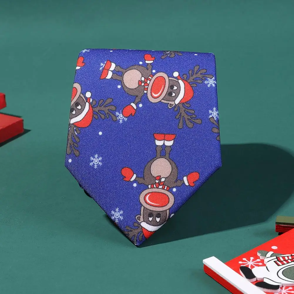 

Men Christmas Tie Men Formal Tie Christmas Style Cartoon Santa Claus Snowman Print Necktie Exquisite Holiday Party for Men's