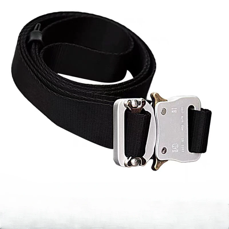 

High quality 1017 Alyx 9SM men's and women's couple belt black and white functional tactical trend canvas belt