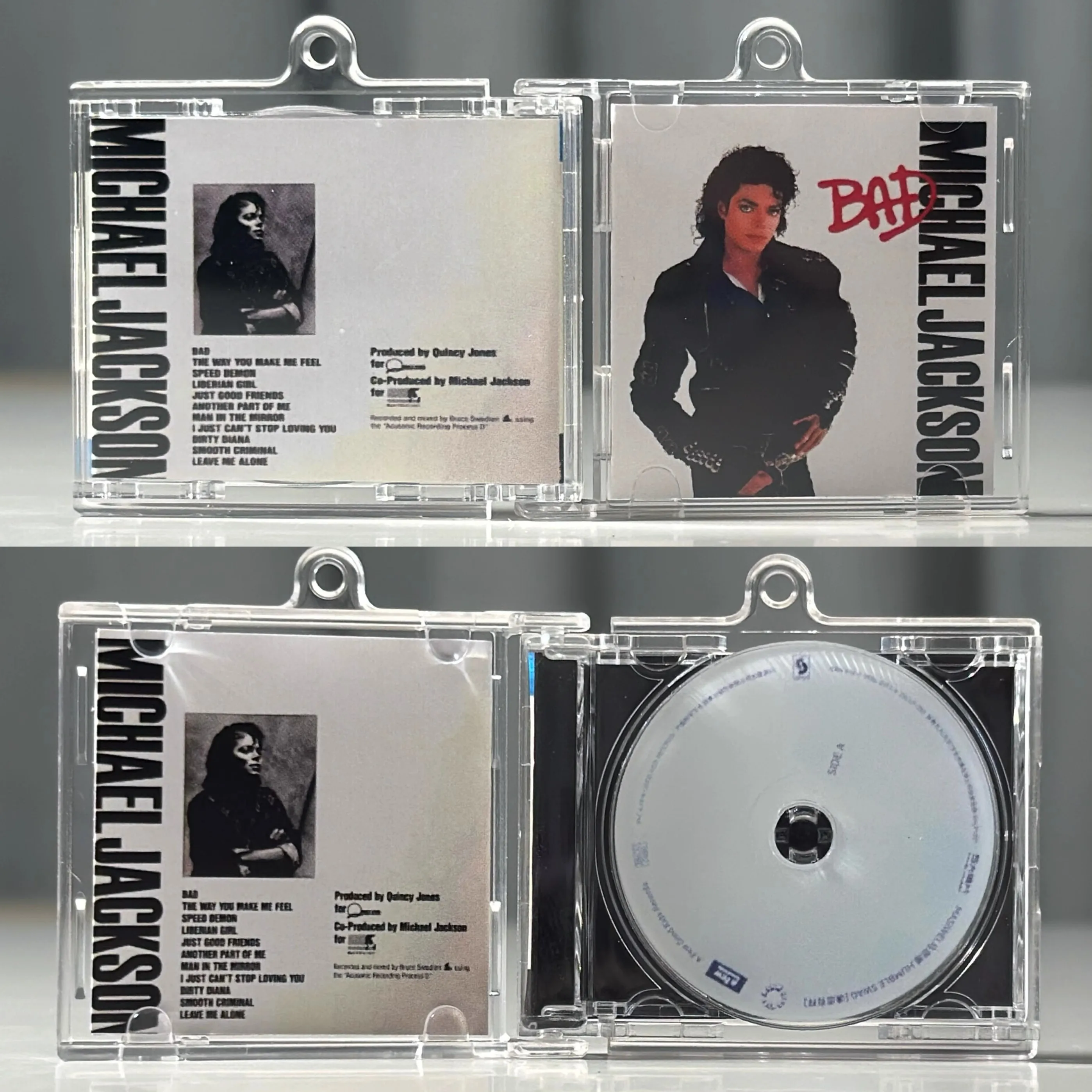 Classic Michael Jackson MJ MINI Music CD NFC Keychain XSCAPE Album