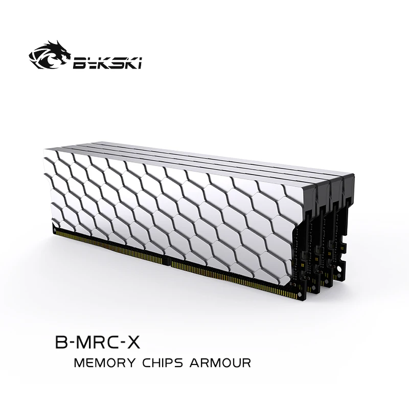 Bykski-dissipador de Calor de Memória Ram Refrigerador de Prata com Armadura Cobre Vermelho Cheio B-mrc-x Ddr5