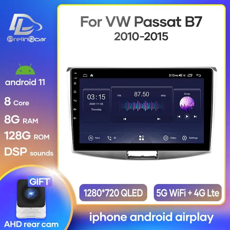 Автомобильный радиоприемник Android 10 стереоприемник для Volkswagen Passat B7 CC 2011-2015