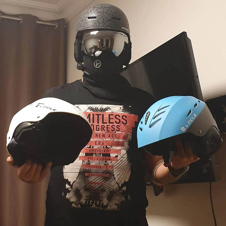 LOCLE Ski Helmet Snowboard Helmet Men Women Skating Skateboard Skiing Helmet Size 52-64cm