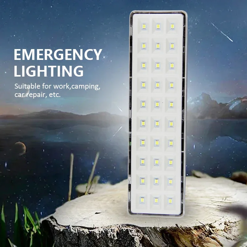 Emergency Light 2 Modes Dimmable 30LED Rechargeable Outdoor Night Repair Lights Portable Camping Lantern for Power Outage Use