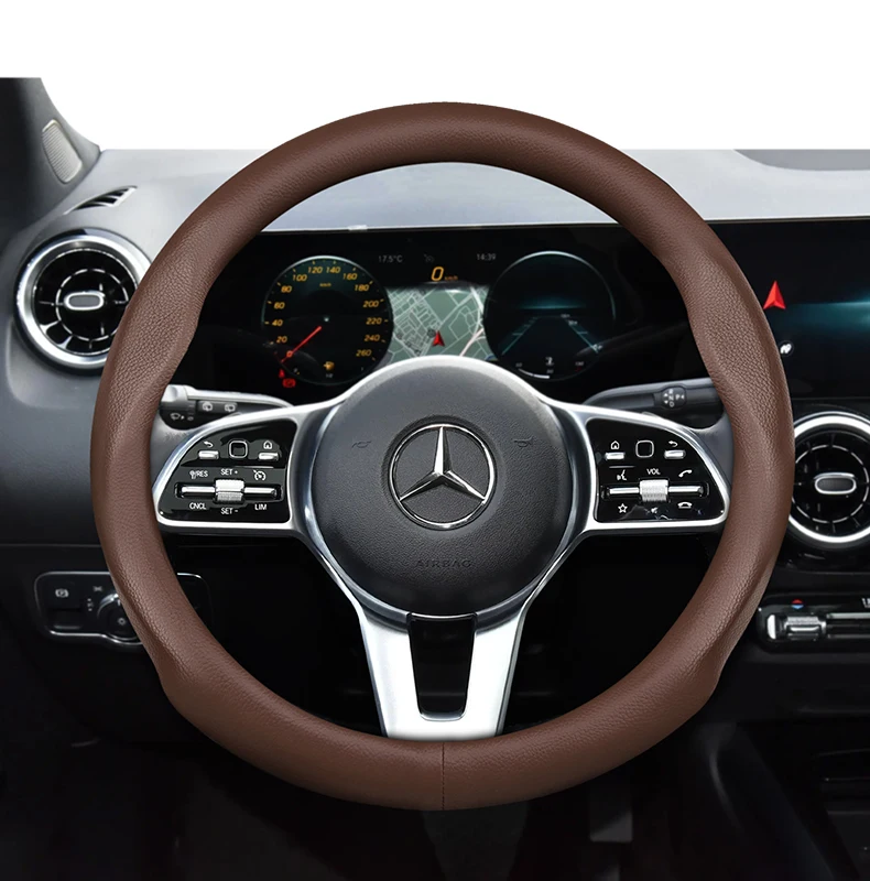 Für Mercedes-Benz Runde Lenkradabdeckung Ultradünnes Mikrofaserleder W204 Vito W203 W124 W210 Slk R171 W177 W639 W206 – Detail 15