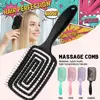 Multi-Functional Hair Dryer Brush Massage Comb Hollow Design Anti-Static Scalp Massager for Healthy Hair Care
