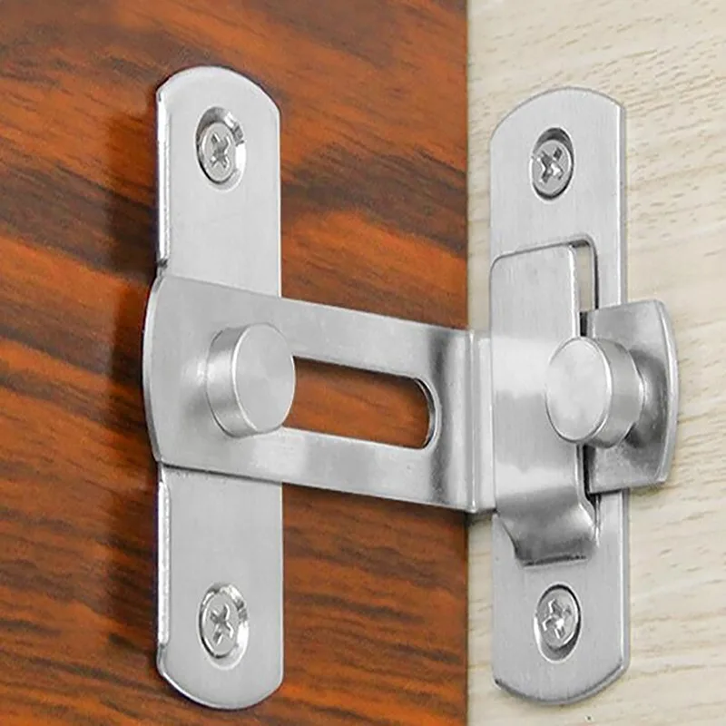 90 Degree Door Buckle Stainless Steel Lock Sliding Door Right Angle Buckle And Window Bathroom Bending Latch door latch