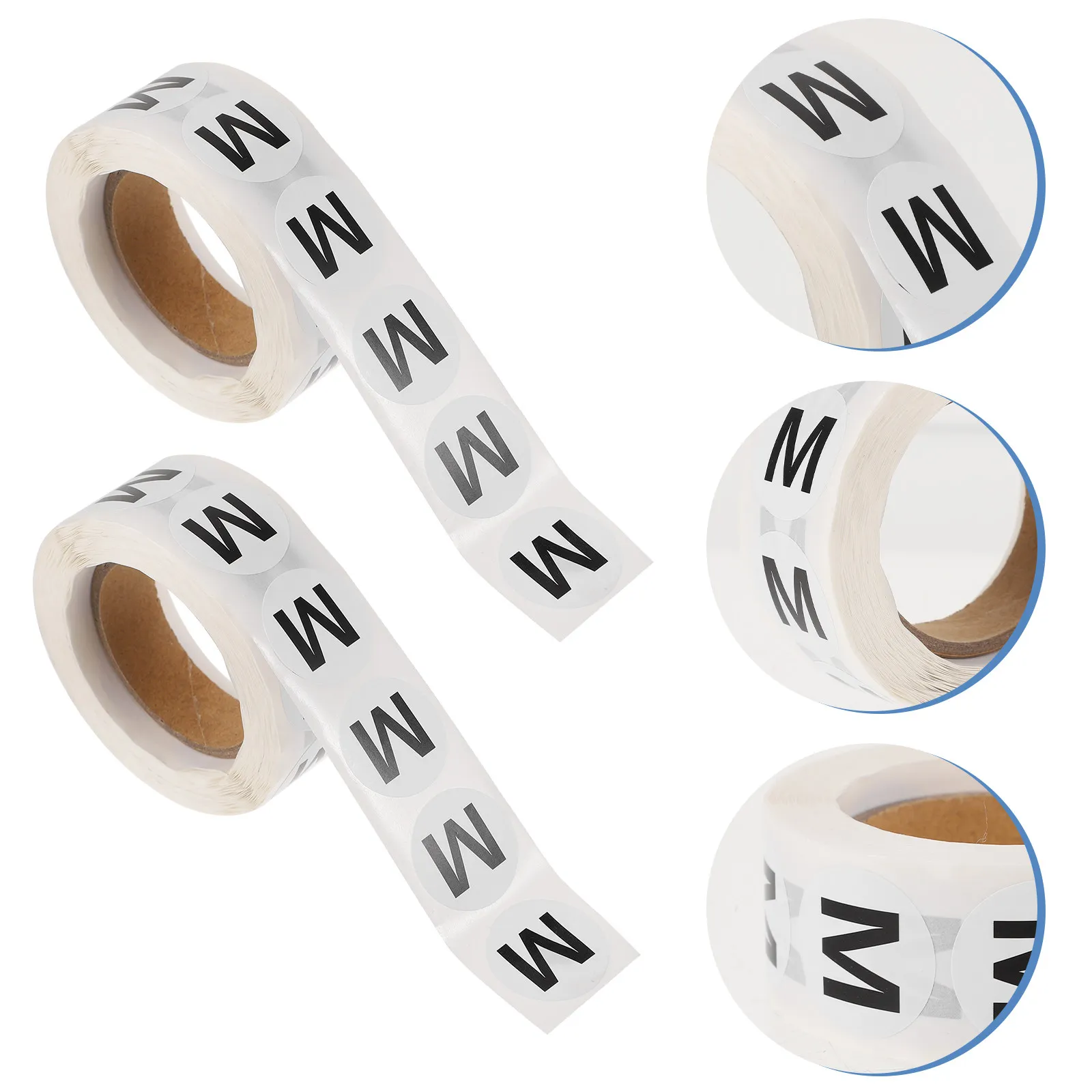 2 롤 다기능 의류 사이즈 스티커 티셔츠, 스웨터, 모자, 재킷용 원형 자체 접착..