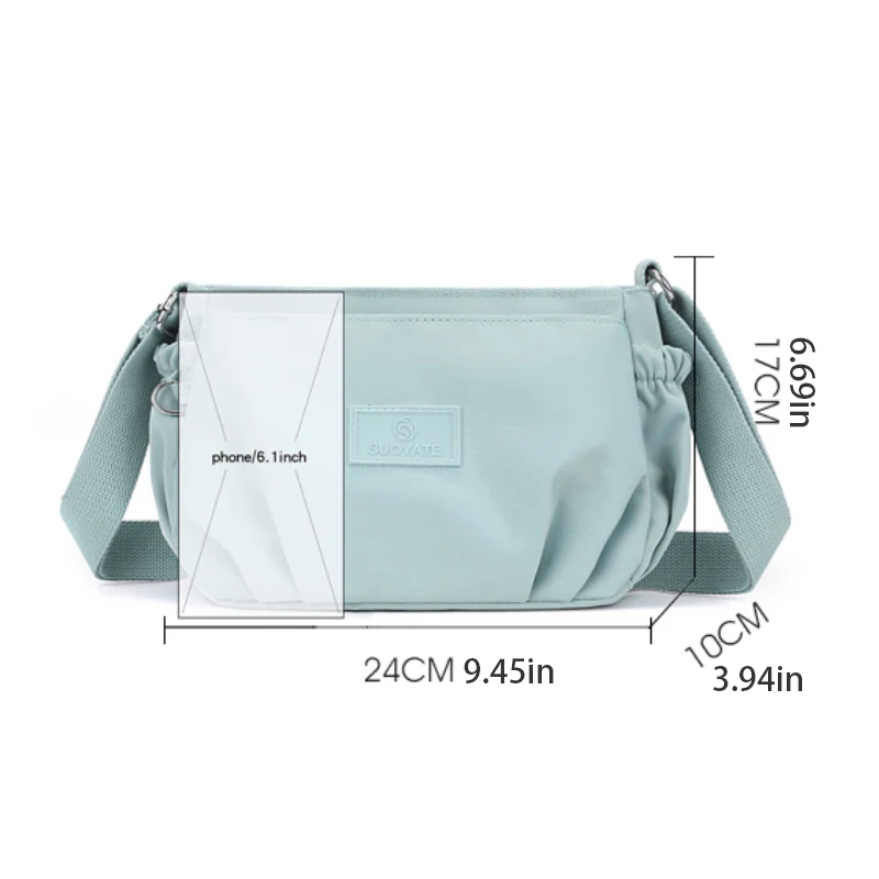 Fashionable crossbody bag, adjustable shoulder strap, zipper closure, mom shoulder bag