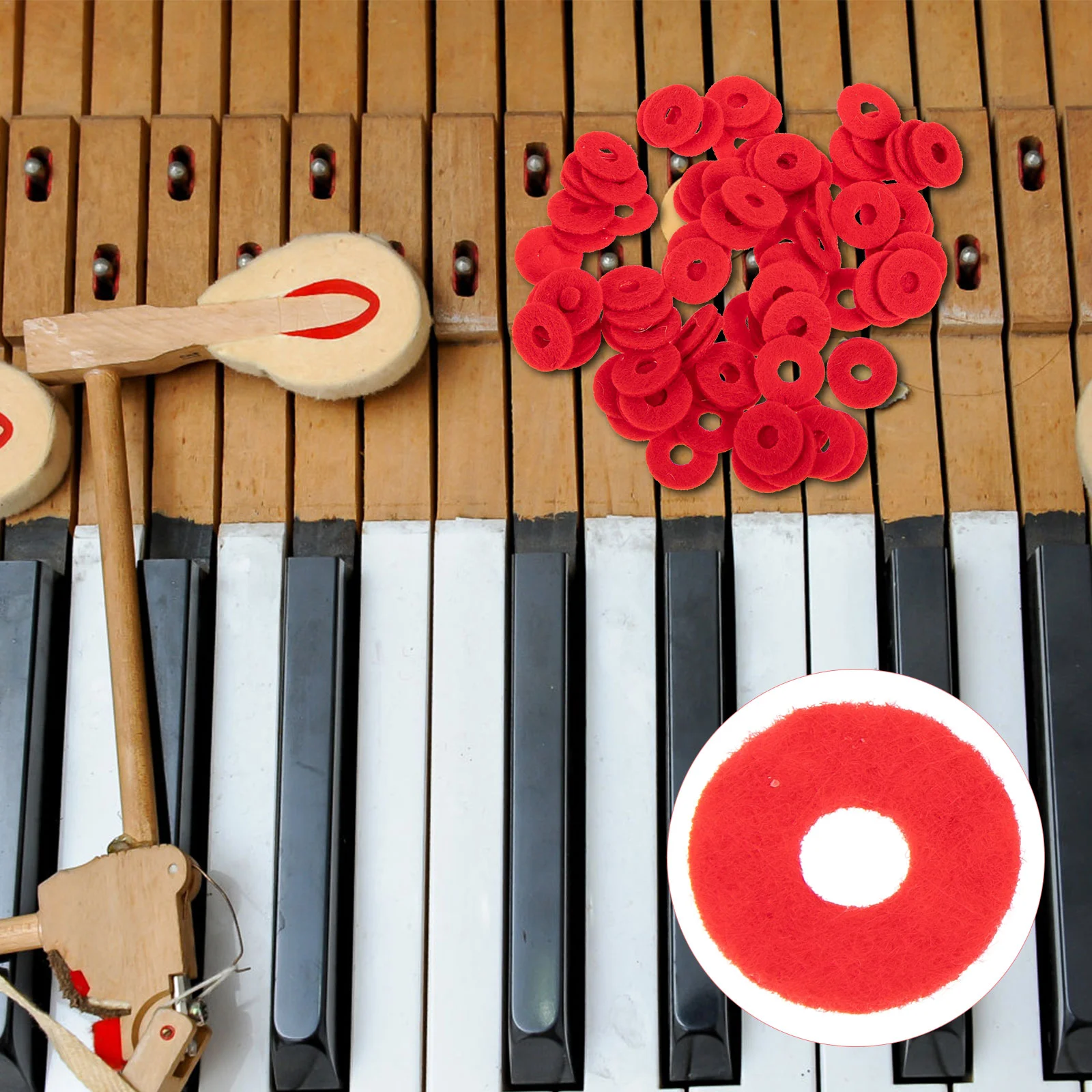 

90 Pcs Piano Key Washers Felt Leveling Balance Repair Parts Keys Convenient Regulating Tool