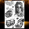 Chicano Bandit Mexico Temporary Tattoos For Men Women Fake Car Nun Tattoo religion Stickers Realistic Back Waterproof Tatoos 4
