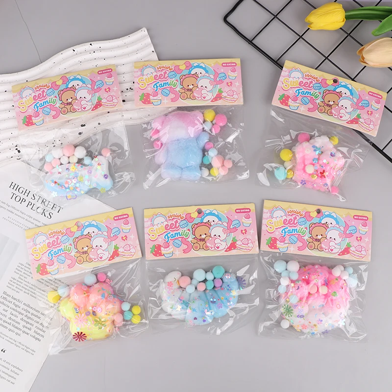 Cute Soft Toy Kawaii Plush Cake Waffles Donuts Food Slow Rebound Pinch Decompression Toy Stress Release Vent Gift 3