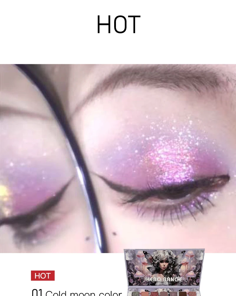 21-Color Chameleon Flashing Eyeshadow Palette Cold Moon Multi-functional Matte Shimmer Glitter Pigments Long-lasting Makeup