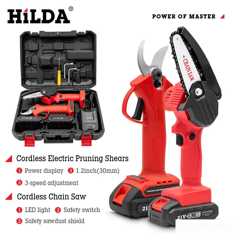 110V 220V 550W 1500mAH Rechargeable Cordless Mini Electric Chain Saw Woodworking Saw One Hand Electric Saw Garden One Battery 4