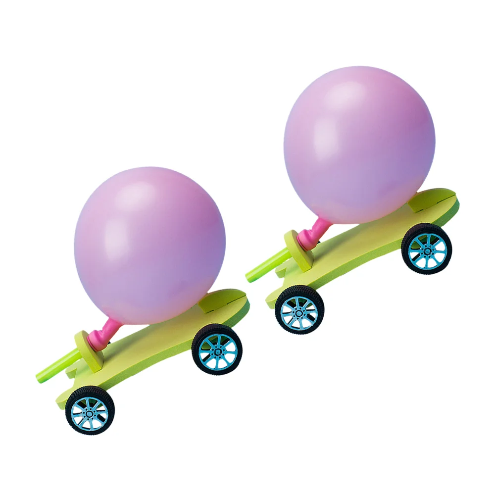 

2 Set Stuffed Toys Balloon Reaction Car Racing Ballon Wooden Filler Pupils