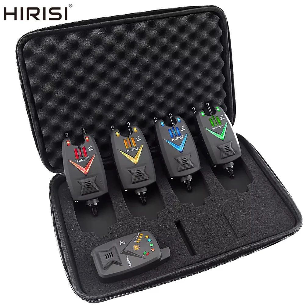 Set alarme de touche sans fil Hirisi 2 voies télécommande indicateur morsure carpe S3