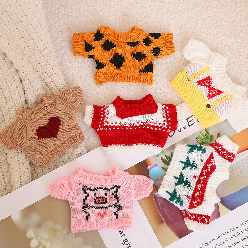 Doll Clothes for 20cm Idol Dolls Accessories Plush Star Doll's Clothing Sweater Stuffed Toy Outfit