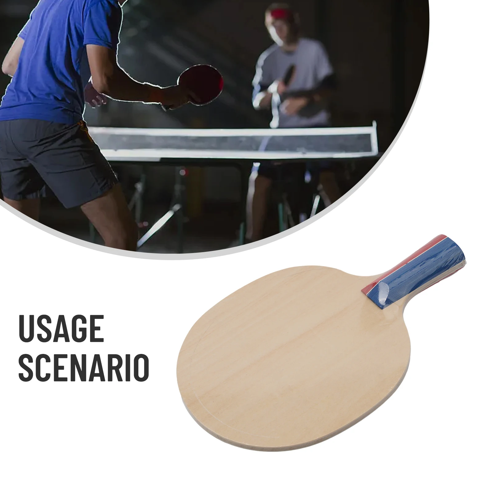 

2 Size Wood Table Tennis Racket 5 Layer Medium Speed Ping Pong Rackets Blade Great For Children Or Teenage To Play