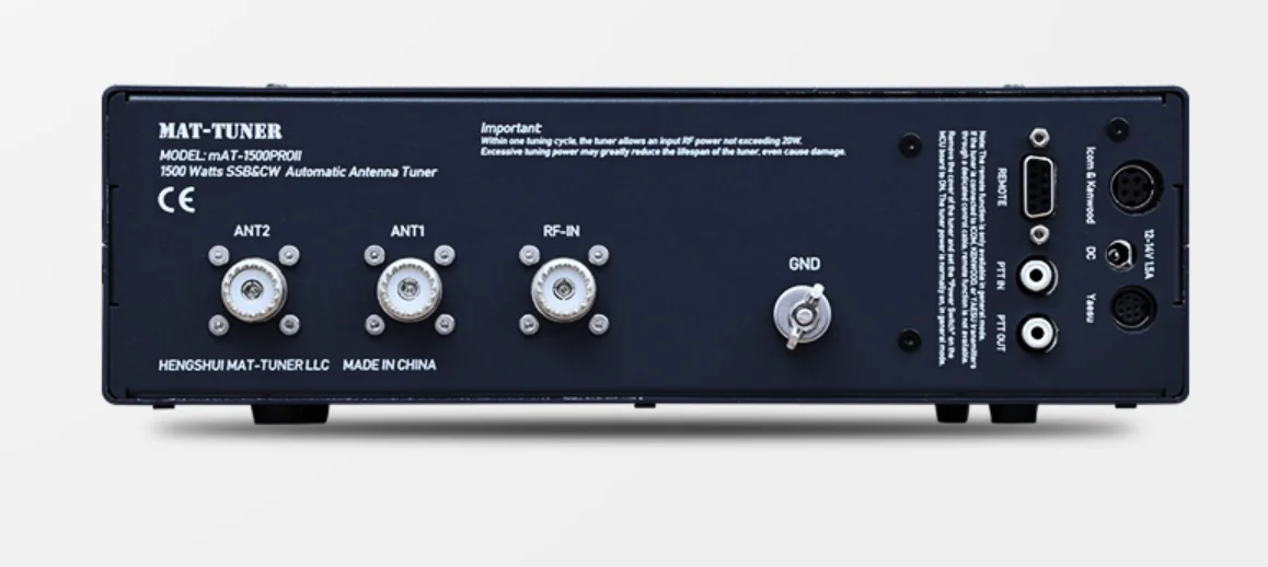 mAT-1500ProII 자동 안테나 튜너 1500W(SSB) YAESU ICOM KENWOOD 일반 라디오용 1.8-30MHz HF 단파