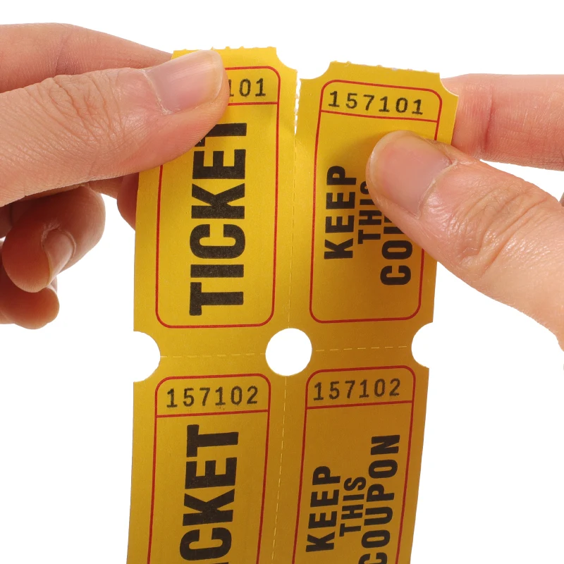 100 Stück Spielzeugwindel Lotterie Tickets Tombola Reise Karneval Dekorationen Zirkus 500 x 250 x 010 cm Papier – Detail 3