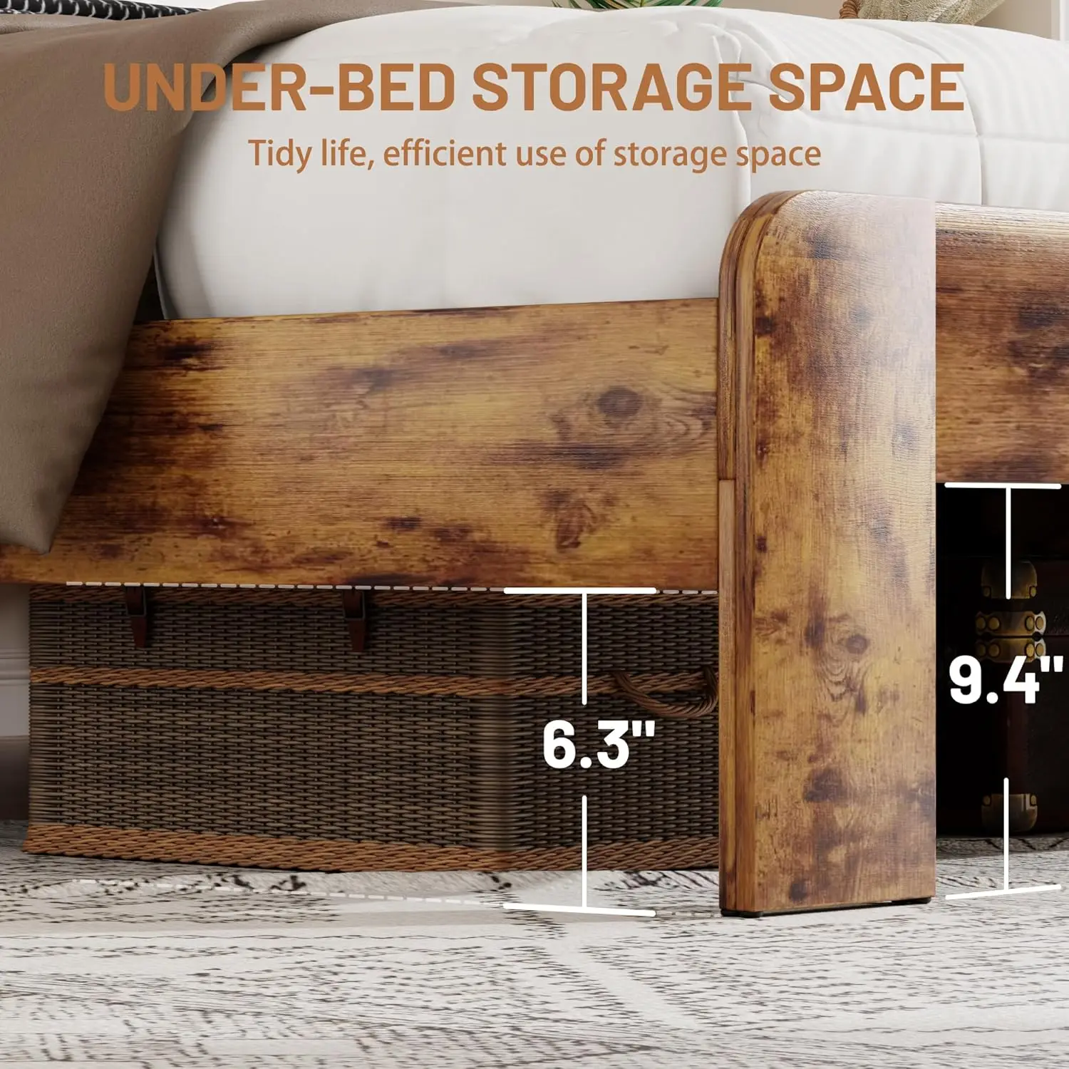Rustic LED Storage Bed 5