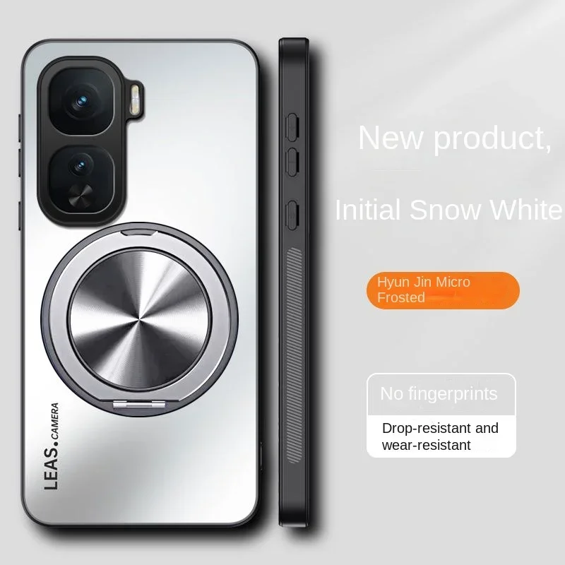 Hard Matte Magnetic Protective Back Cover with Ring Stand