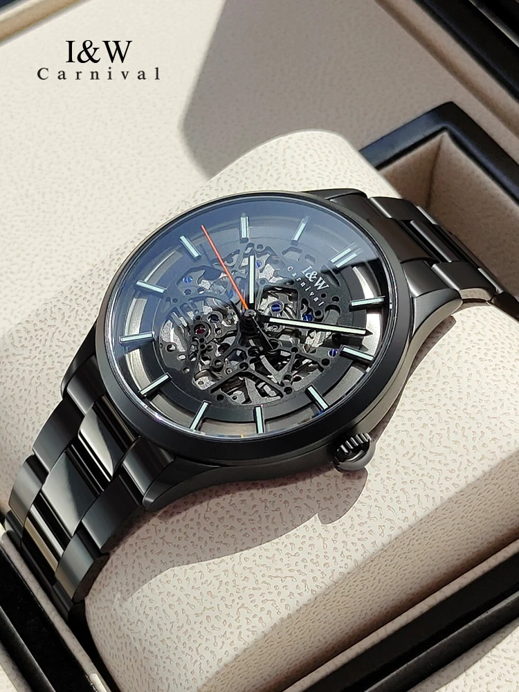 

CARNIVAL Watches For Men Top Brand Luxury Fashion Skeleton Automatic Mechanical Men’s Watch Waterproof Sports Clock Montre Homme