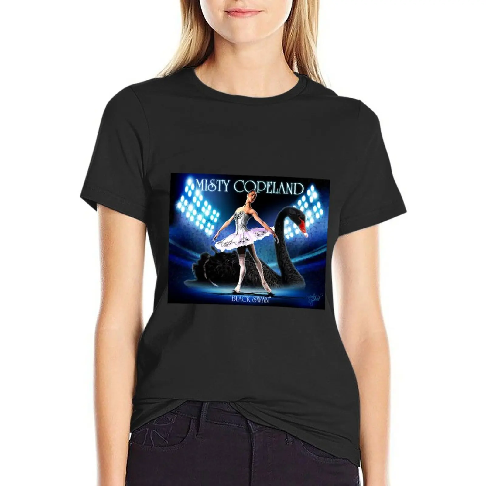 

Misty Copeland Black Swan D-3 Pillows & Totes T-Shirt graphics Female clothing female black t-shirts for Women