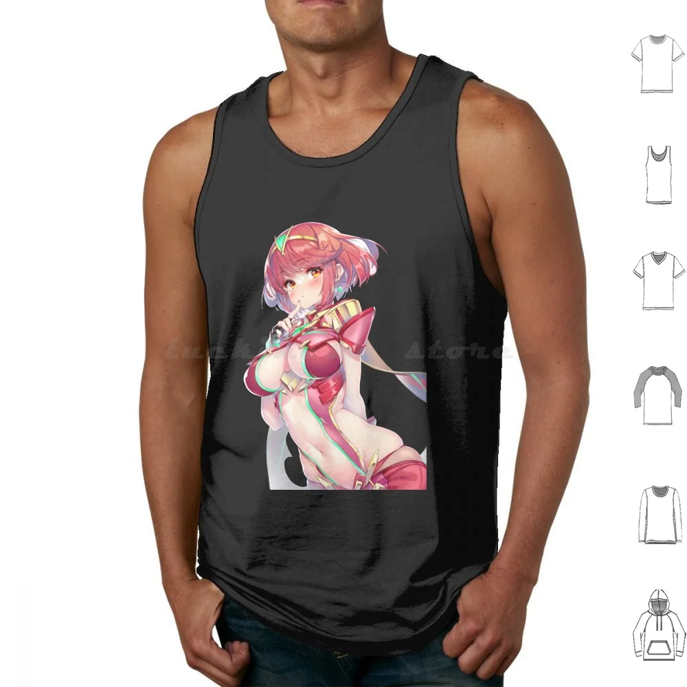 Sexy Anime Girl ( Pyra Xenoblade) Classic. Canotte Stampa Cotone Xenoblade Chairs 2 Xenoblade Chairs