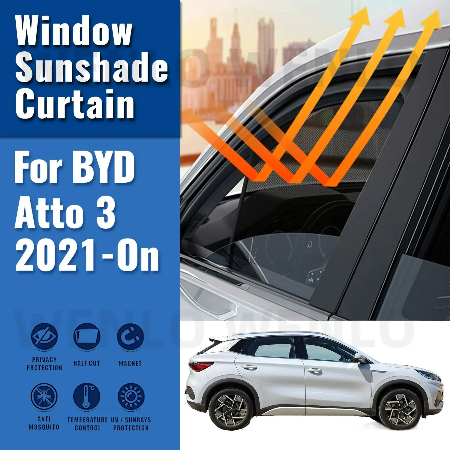 

Автомобильный солнцезащитный козырек Atto3 для BYD Atto 3 2024 2023 Yuan Plus 2022 2021