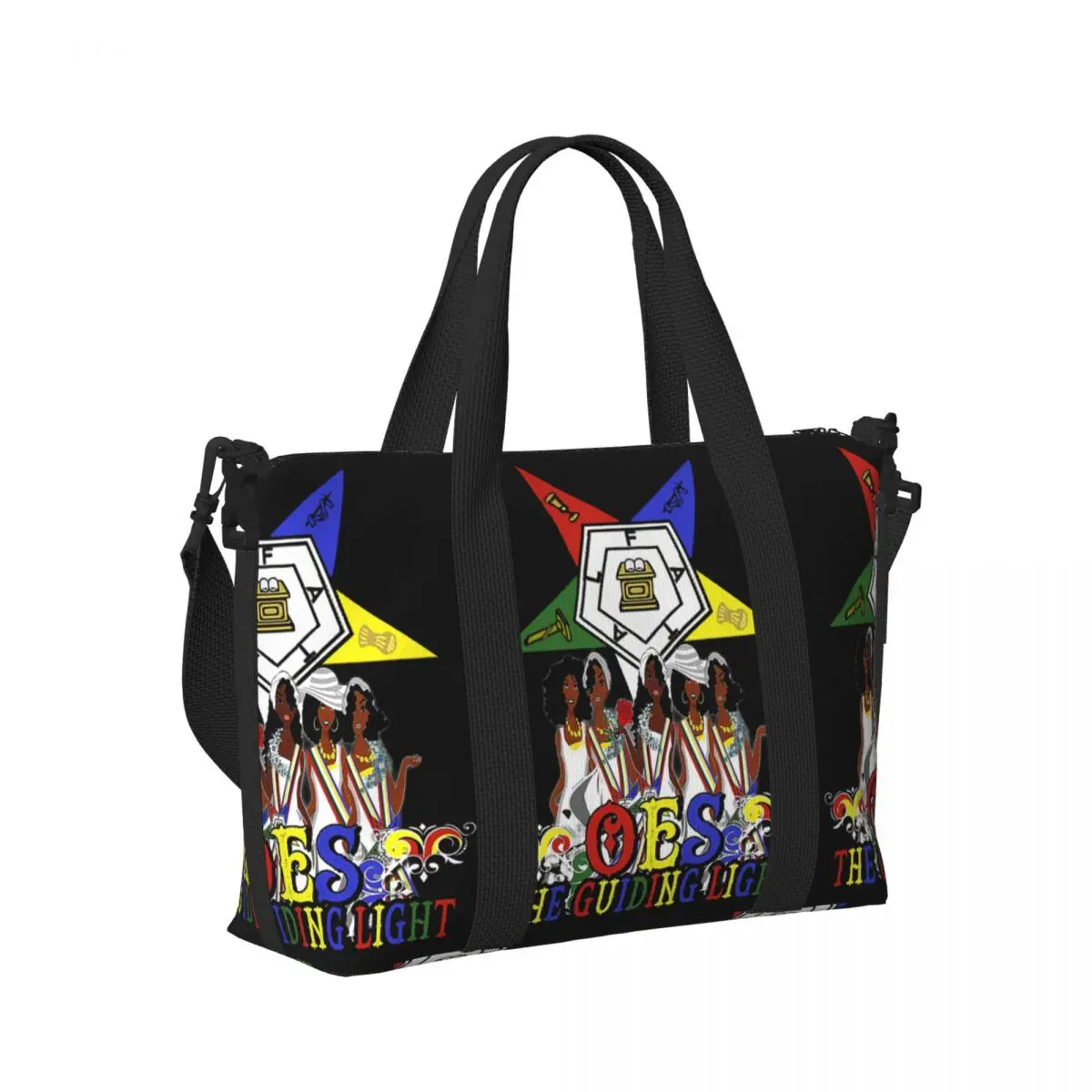 OES Order Of The Eastern Star Sistars The Guiding Light Freemason Tote Bag for Big Capacity Gym Beach Travel Bags