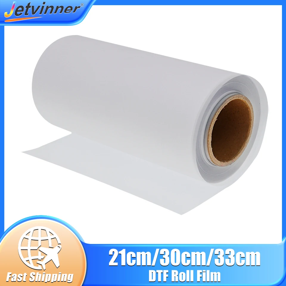 21CM/30CM/33CM*100M Roll DTF PET Film DTF PET Transfer Film For