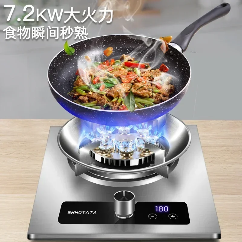 Gas Stove Single Stainless Steel Fierce Fire Gas Stove Table Kitchen Built-in Kitchens Cookers Home 2