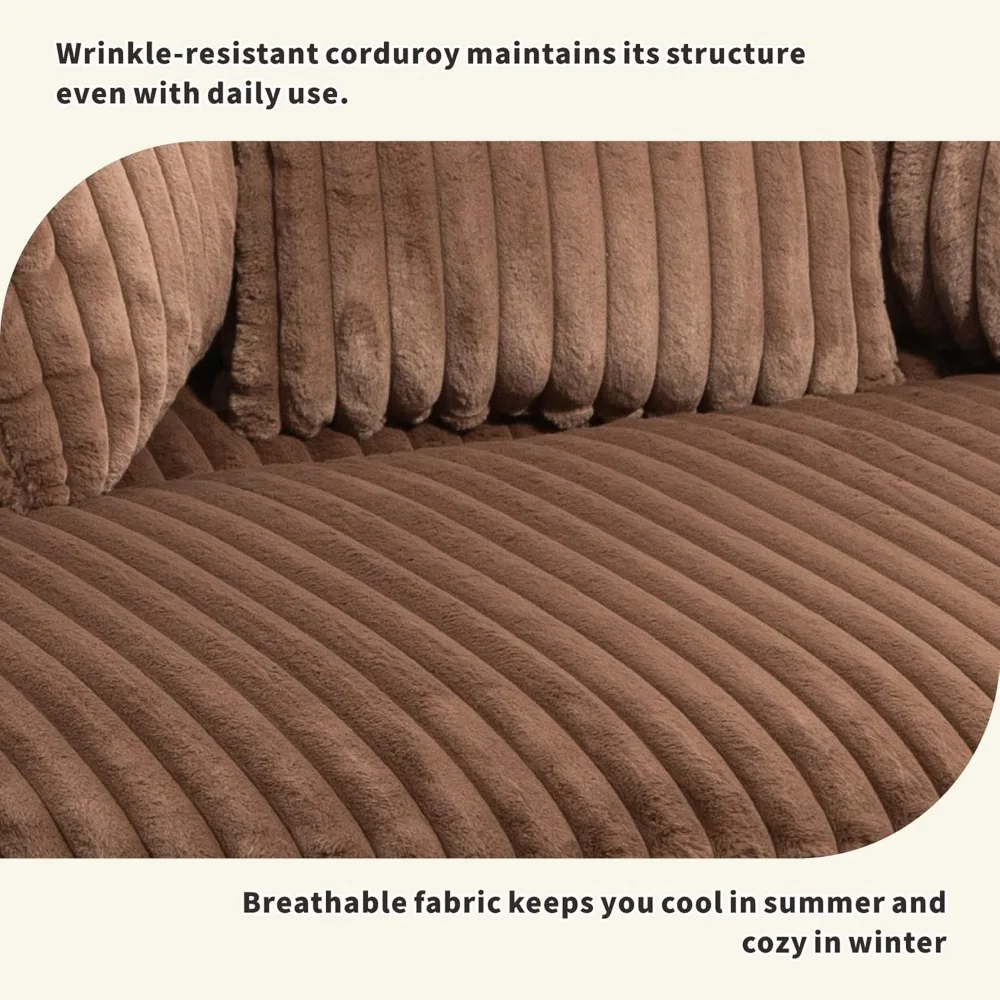 Corduroy Barrel Chair Set 5