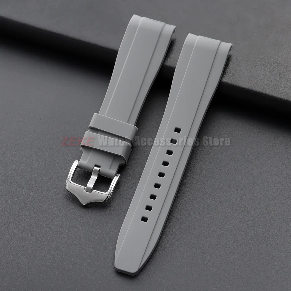 Universal Waterproof Silicone Sports Wristband – Curved End Rubber Strap