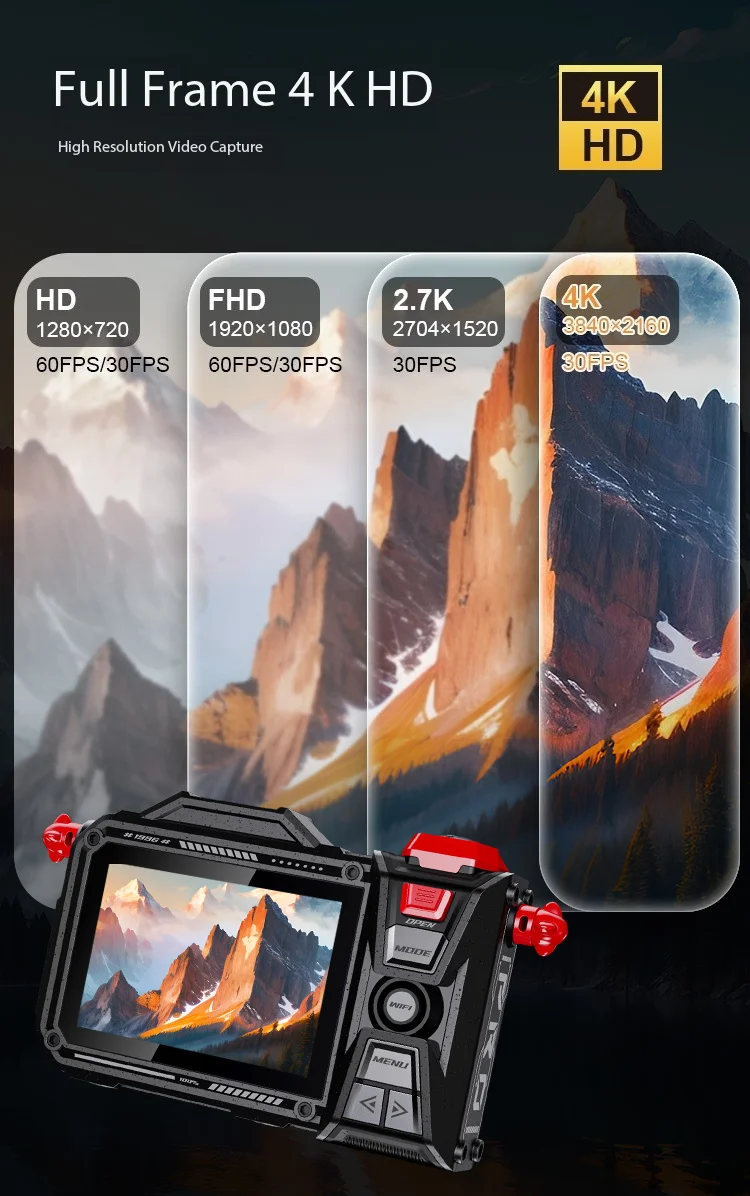 NVC500 70MP 4K HD WIFI DSLR SLR Digital Camera 50X Digital Zoom Full Color Selfie Cameras Camcorder Travel WiFi Web Cam