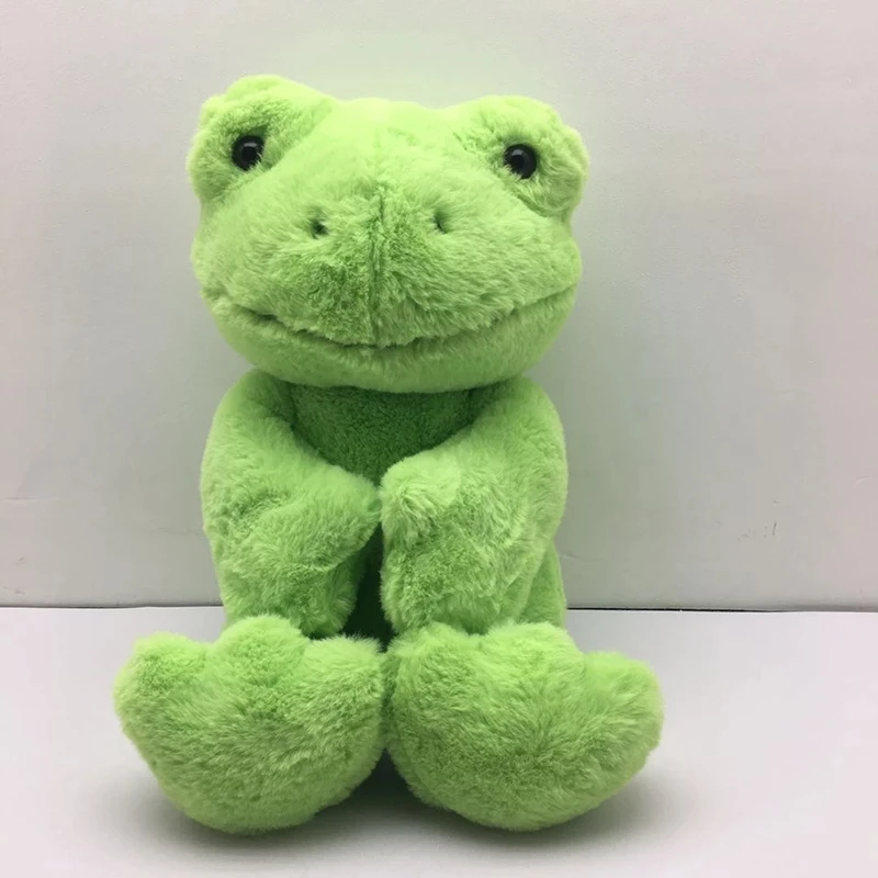 40cm Green Frog Plush Toy Build A Bear Soft Stuffed Doll  Frog Plushie Figure Doll Kids Christmas Gift Room Decor